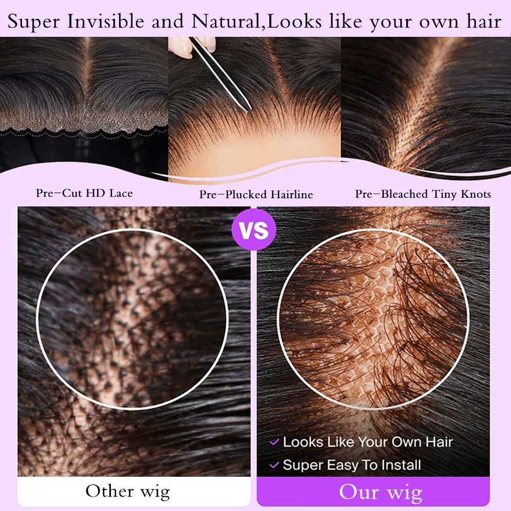 Burmese Curly Glueless Human Hair Pre Plucked Pre Cut 250% Density Drawstring Wig Human Hair 7x6 HD Lace Front Wigs Human Hair for Black Women Wear and Go Glueless Wig